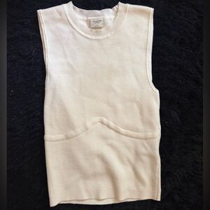 Abercrombie & Fitch Cream Sleeveless Blouse